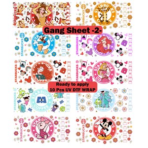 a variety of cartoon character stickers on a white background