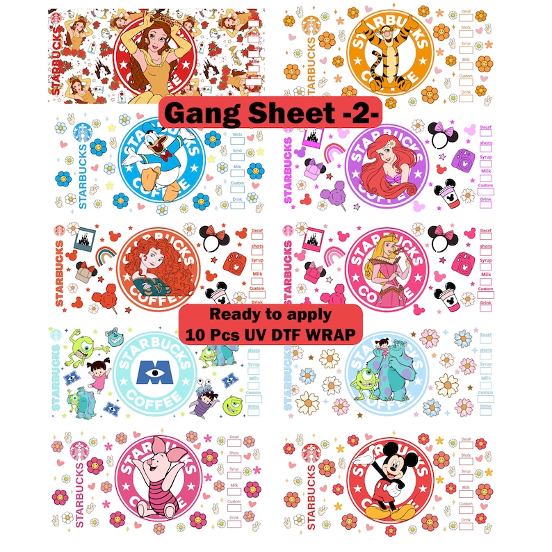 a variety of cartoon character stickers on a white background
