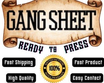 DTF Transfer Gang Sheet, DTF Transfers, DTF Prints, Heat Press, Dtf Bulk Order, Screen Print Transfers Ready For Press, Dtf Transfers Custom