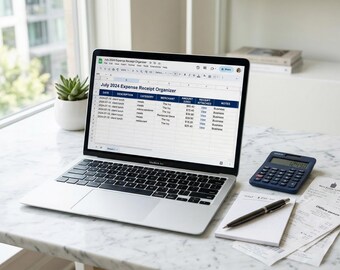 Expense Tracker Spreadsheet | Small Business Receipt Organiser, Excel & Google Sheets