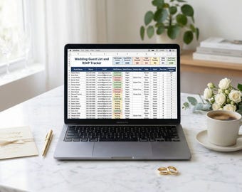 Wedding Guest List and RSVP Tracker Spreadsheet (Excel, Google Sheets)