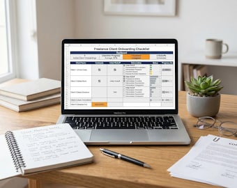 Freelance Client Onboarding Checklist Spreadsheet Excel Google Sheets Contract Tracker Welcome Package Kickoff