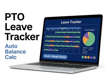 Employee PTO Leave Tracker Spreadsheet (Excel, Google Sheets)