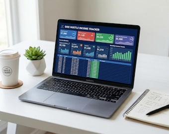 Side Hustle Income Tracker Spreadsheet (Excel, Google Sheets) Gig Expense Log