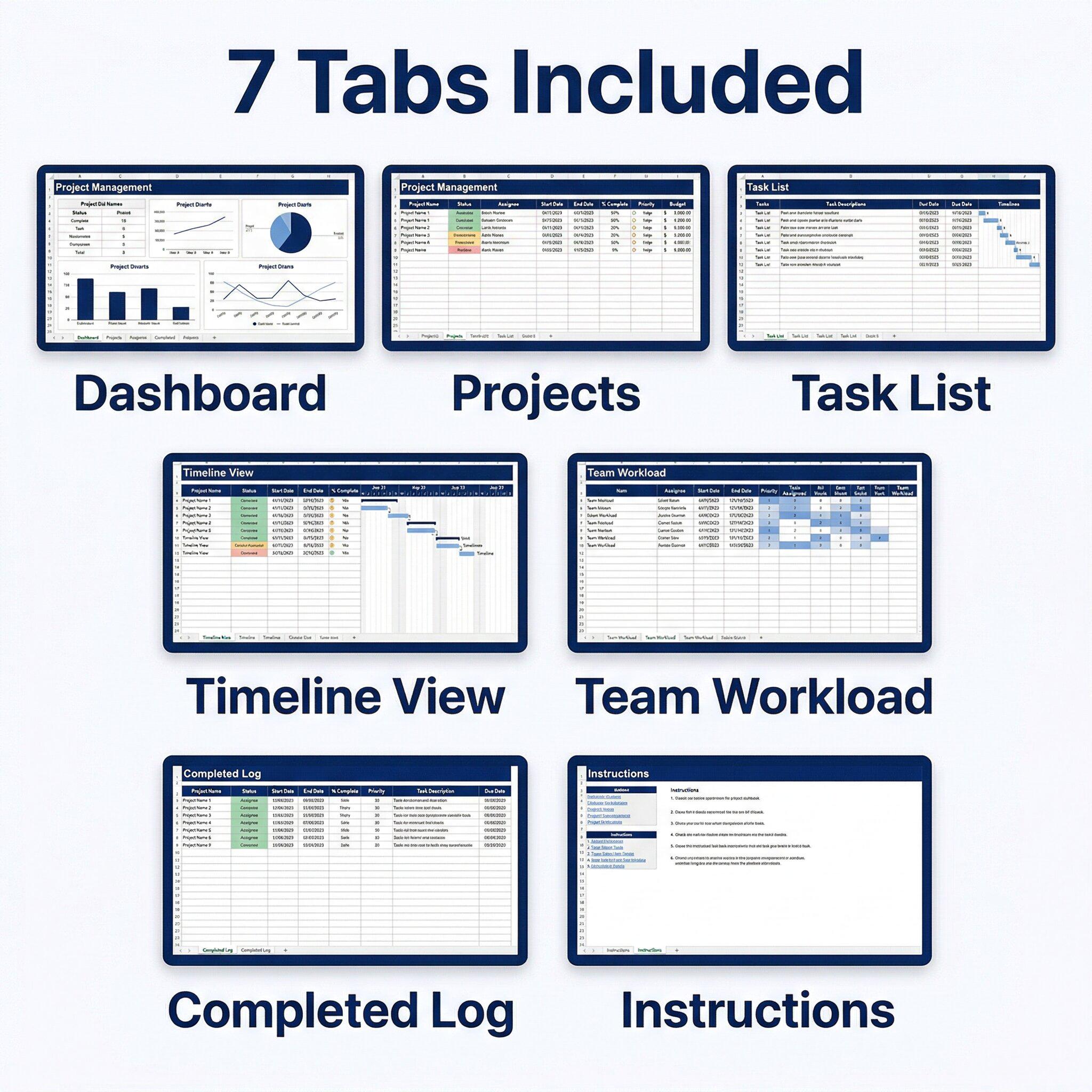 Project Task Manager Spreadsheet: Excel, Google Sheets to Do List ...