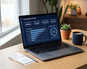 Small Business Tax Deduction Tracker Spreadsheet (Digital Download)