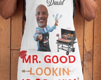 Personalized Apron for Men, Grill Daddy Apron, Father's Day Gift, Custom Men's Apron, Grill Apron for Men, BBQ Griller Apron, Chef Gift