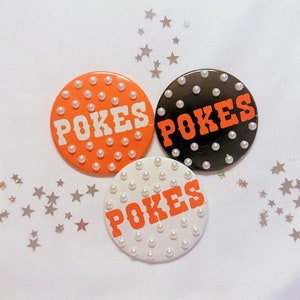 CUSTOM Pearl Game Day Button OSU