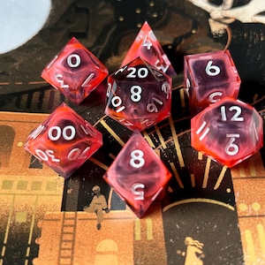 Circinus - handmade resin sharp edge polyhedral dice, DnD, D&D, RPG Dice, Dungeons and Dragons