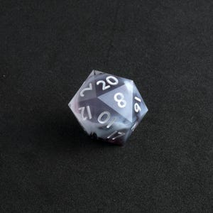 Shadowstream - handmade resin sharp edge polyhedral dice, DnD, D&D, RPG Dice, Dungeons and Dragons
