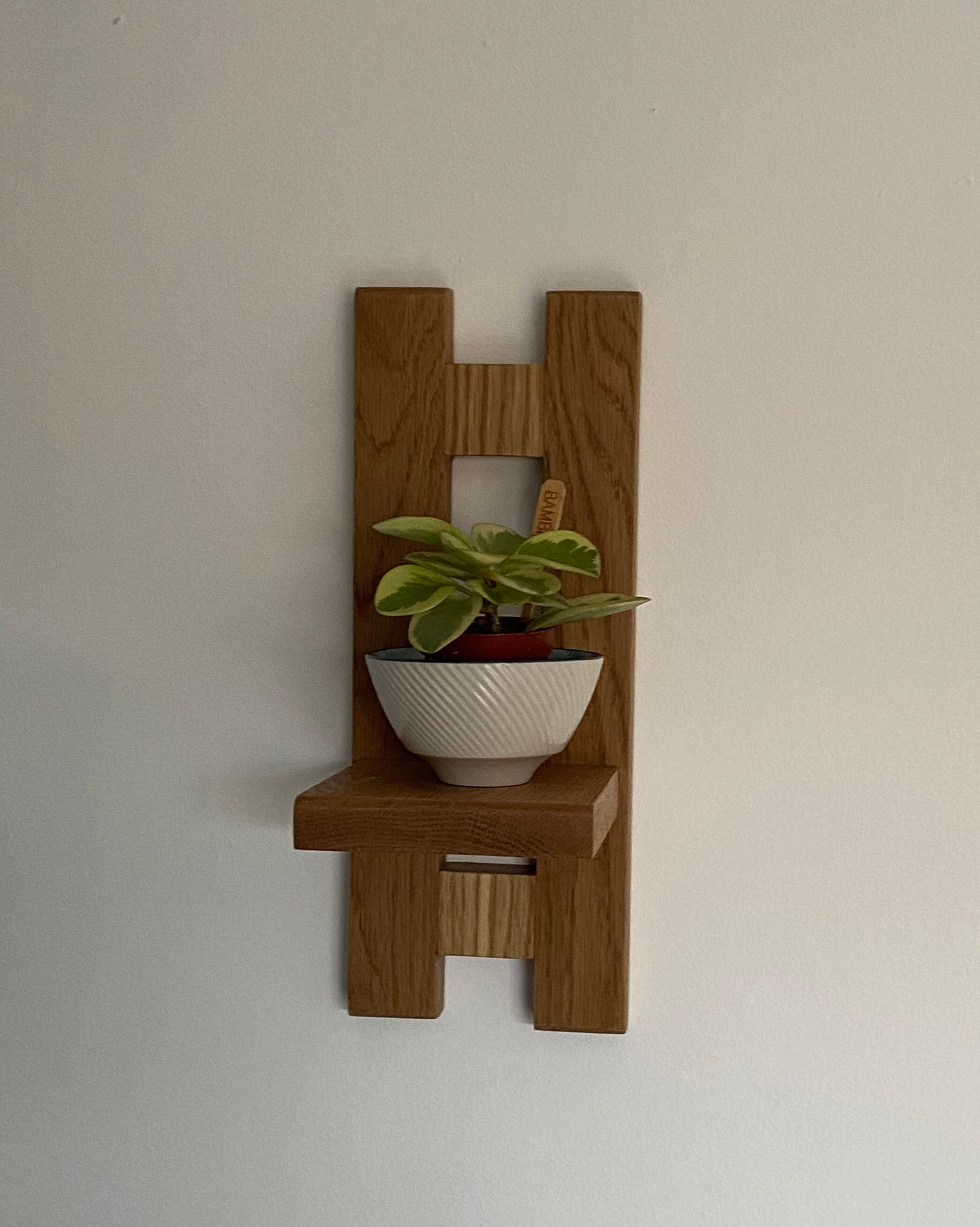 Plant Holder Oak Candle Holder ornament Shelf wall Sconce plant Shelf ...
