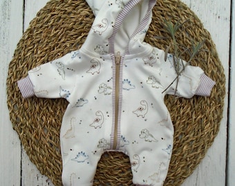 Pijama para tu muñeca, mono o pijama "Dinosaurio" para muñecas de aproximadamente 32 cm de altura. Certificado Oeko-Tex Standard 100.