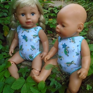 Sweet doll swimsuit, swimsuit, swimming suit &quot;water turtle&quot; for dolls around 43 cm, Oeko-Tex Standard 100