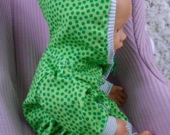 Ropa para muñecas talla 32. Mono, mono, traje y pijama de lunares para muñecas de aproximadamente 32 cm de altura. Certificado Oeko-Tex Standard 100.