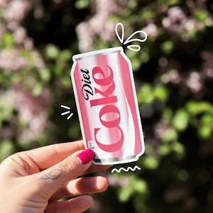 Pink Diet Coke Sticker -  Diet Coke Lover - Soda Lover - Cute Coke Lover Gift - Diet Coke Lover Gift - Tumbler Sticker - Soda Sticker