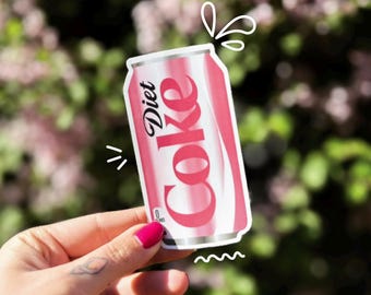 Pink Diet Coke Sticker -  Diet Coke Lover - Soda Lover - Cute Coke Lover Gift - Diet Coke Lover Gift - Tumbler Sticker - Soda Sticker