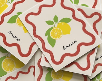 Limone Print - Italian Lemon Kitchen Print - Italy Wall Art - Lemons Art Print - Kitchen Prints - Unique Art - Food Lover - Italian Amalfi