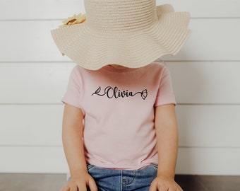 Personalized Kids Floral Name Tee - Custom Boho Tshirt - Custom Name T-Shirt for Kids - Personalized Boho Floral Shirt - Boho Kids T-Shirt