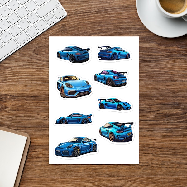 Stickers for car lovers - Porsche GT4 - Sapphire Blue