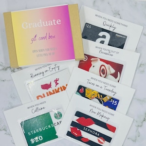 Libro di carte regalo di laurea personalizzato, scatola di carte regalo, laurea, regalo di laurea, portacarte regalo di laurea, confezione regalo personalizzata
