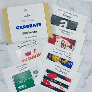 Benutzerdefinierte Abschlussfeier Geschenkkarte Buch | Geschenkkartenbox | Abitur | Abschlussgeschenk | Grad Geschenkkartenhalter | Personalisierte Geschenkbox