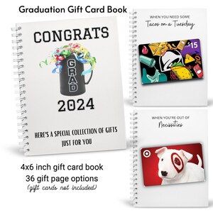 Printed Custom Graduation Gift Card Book | Gift card book high school grad | graduation gift | grad gift card holder | Create Your Own Book