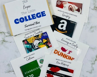 College Gift Card Book, College Care Package, High School Graduation Gift, Personalized Gift for College Student, Cash Holder, Money Holder