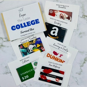 College cadeaukaartboek | Aangepaste cadeaukaartdoos | Cadeaukaarthouder | Studentencadeau | Tienercadeau | Student | Afstudeercadeau