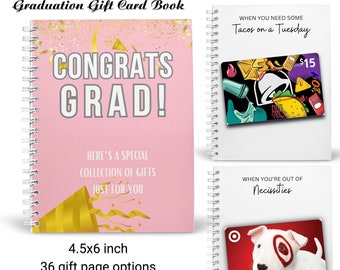 Libro de tarjetas de regalo de graduación personalizado / Regalo para graduados de secundaria
