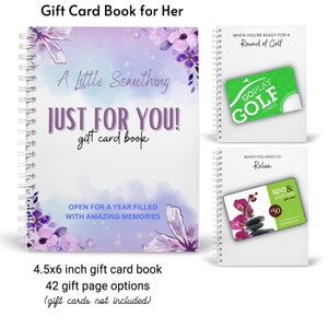 Livro de vale-presente personalizado impresso para ela | Porta-cartões-presente | Presente de Dia dos Namorados | Presente da mãe | Presente de estudante | Presente de Dia das Mães | Presente para esposa