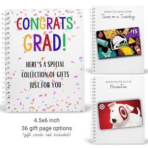 Carnet de cartes-cadeau de fin d'études personnalisé imprimé | Carte-cadeau Livre Lycée - Collège | cadeau de remise des diplômes | porte-cartes cadeau pour diplômés | Créez le vôtre