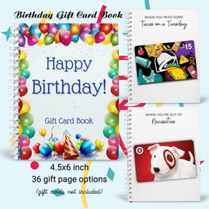 Gedrucktes kundenspezifisches Geburtstagsgeschenk-Karten-Buch | Geburtstagsgeschenk Kartenhalter | Freund Geschenk | Besties Geschenk für Erwachsene und Jugendliche | Gestalte Dein eigenes Buch