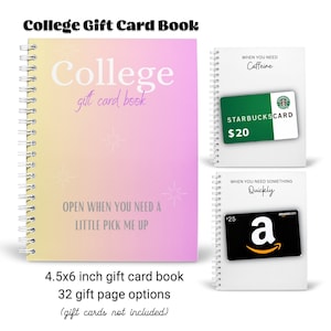 Gedrukt op maat gemaakt college-cadeaubonboek | Cadeaukaarthouder | Studentencadeau | Tienercadeau | Student | Afstudeercadeau | Maak je eigen boek