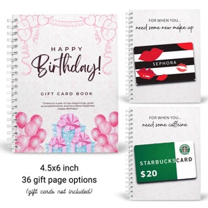 Libro di biglietti di auguri di compleanno personalizzati stampati / Porta biglietti di auguri di compleanno / Regalo per amici / Regalo per i migliori amici per adulti e adolescenti / Crea il tuo libro