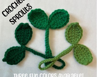 Crochet Sprout Leaf | Headphone Accessory | Bookmark | Cable Tie | Gift for Her | Gift for Him |