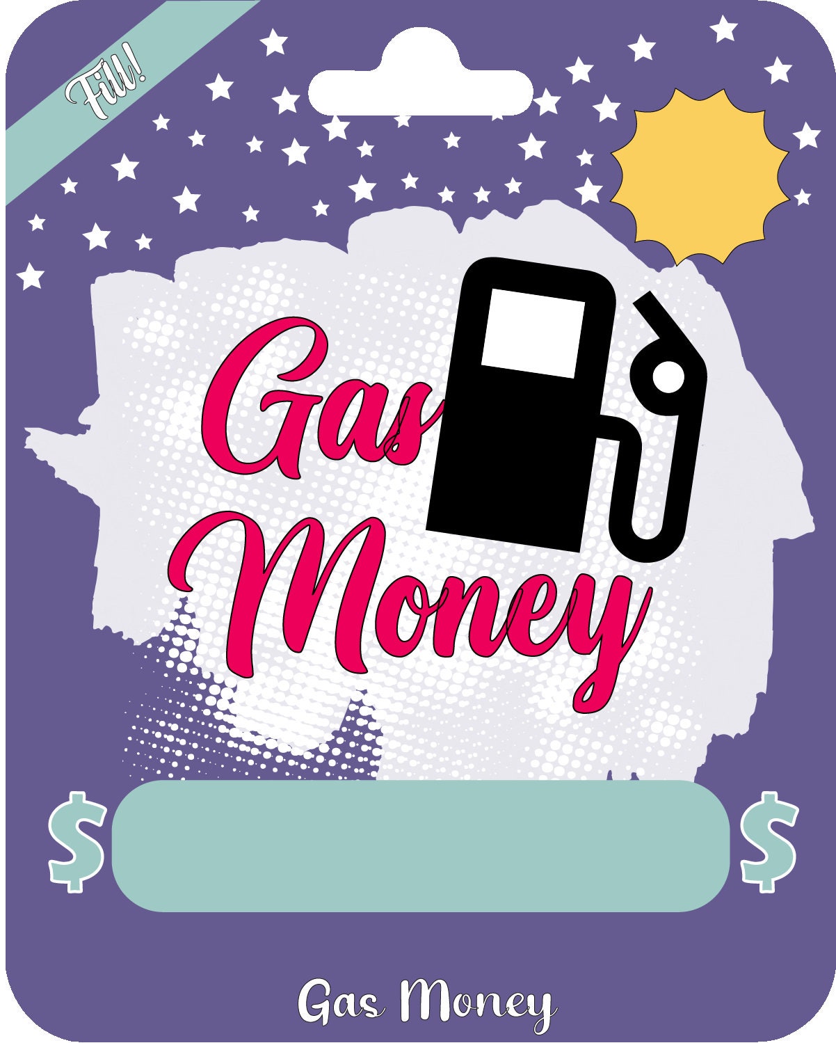 Gas Money Card Holder: Novelty Gift Tag - Etsy