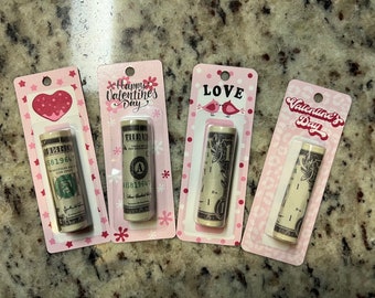 Mini titulares de tarjetas de dinero del Día de San Valentín / Conjunto de 4 / Titulares de dinero del Día de San Valentín / Regalo para niños / Dinero de tarjeta de efectivo y titular de tarjeta de regalo