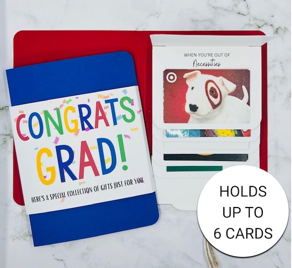 congrats grad gift card Big Dot of Happiness Assorted Cap and Gown Graduation Holders with Envelopes, Party Cash Money Holders and Gift Card Sleeves, Funny Nifty Gifty Pack, Set of 8 Material Details . Printable Graduation Gift Card Book,