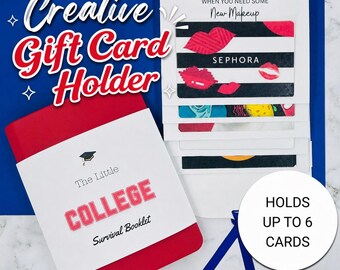 Gepersonaliseerd cadeaukaartenboekje voor studenten | Afstudeercadeau, biedt ruimte voor 6 kaarten