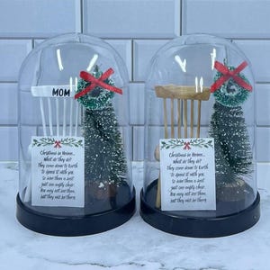 Personalized Christmas in Heaven Memorial Cloche: Remembrance Gift
