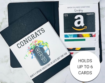 Graduation Gift Card Waterfall Booklet | Handmade Keepsake, Holds 6 Cards