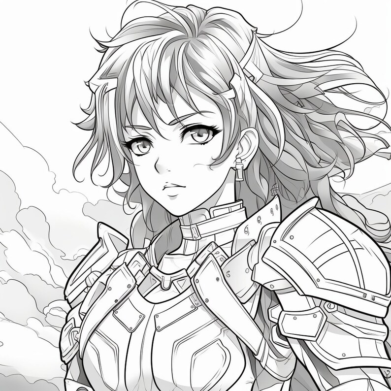 Warrior Princess Coloring Pages for Teens and Adults 40 - Etsy