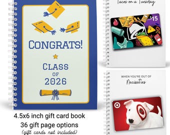 Libro de tarjetas de regalo de graduación personalizado / Recuerdo