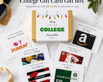 Personalized College Gift Card Box: Student Gift Keepsake