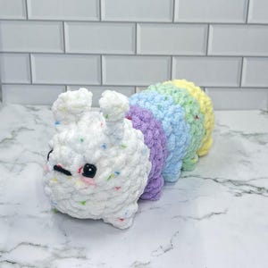 Pastel Chenille Caterpillar Plush | Soft & Cuddly Handmade Toy
