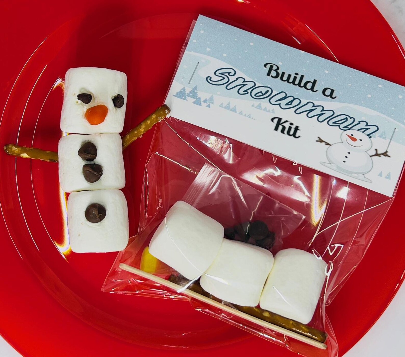 Edible Build a Snowman Kit | Marshmallow Winter Treat, Holiday Party ...