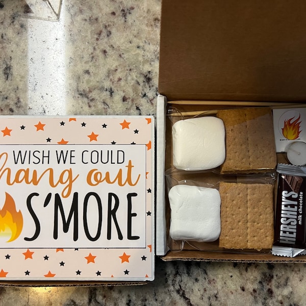 S'mores Spectacular Mini Kit Gift Box with Notecard, Party Gift Box, Team Building Kit, S'mores Party Favor, Smores Gift Box, Halloween Gift