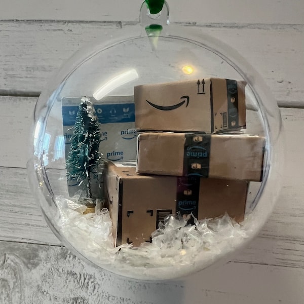 Amazon Mini Packages Ornament | Christmas Gift | Housewarming Gift | Hostess Gift | Personalized Gift | Custom Gift | Personalized Gift