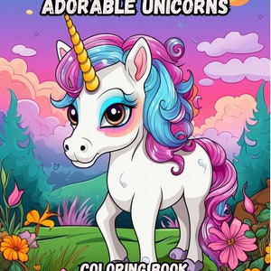 Adorable Unicorn Coloring Pages for Kids 88 Printable Pages Instant ...