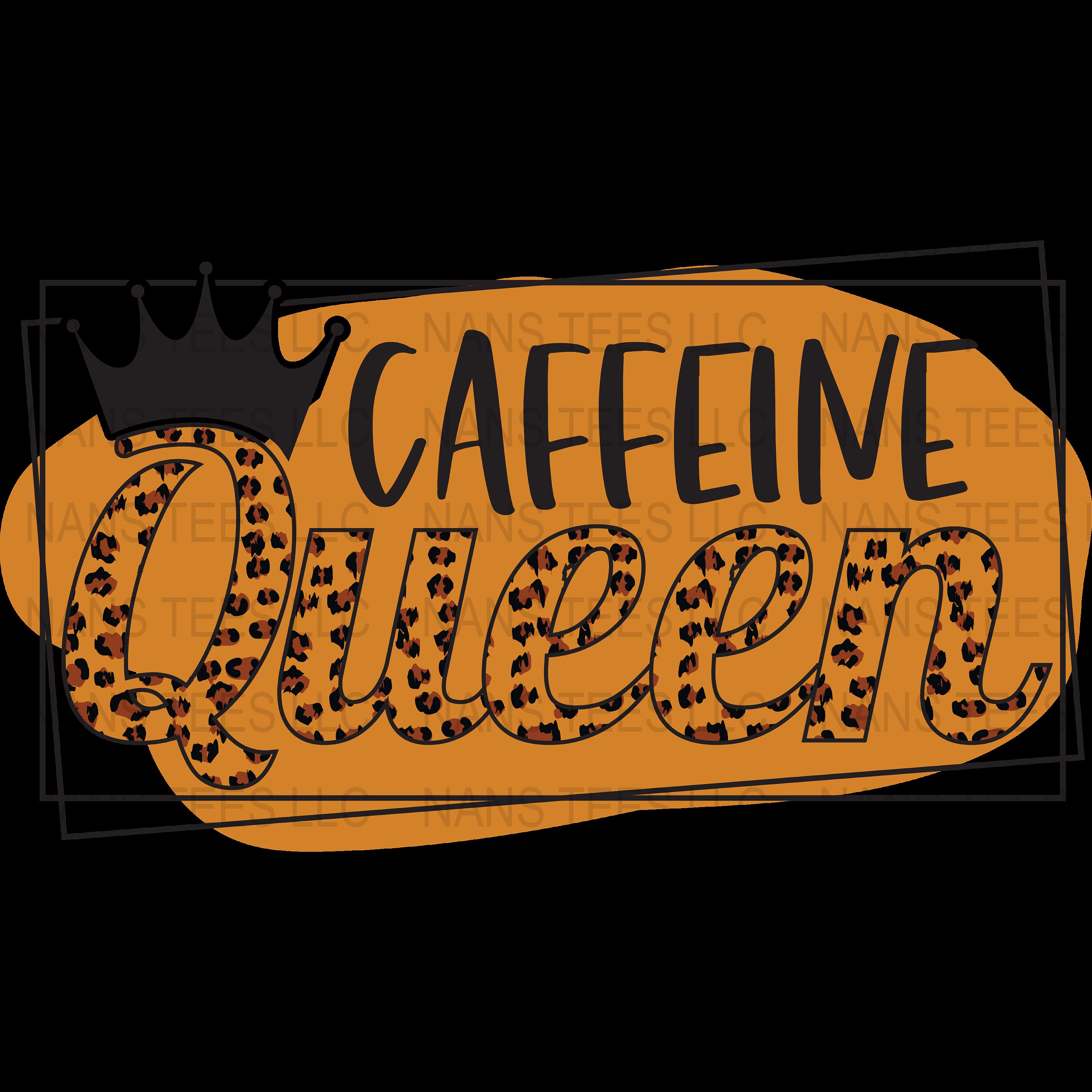 Caffeine Queen Svg Png Dxf Eps Jpg Coffee Themed Graphic - Etsy